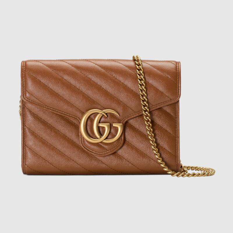 Gucci GG Marmont Matelasse Mini Bag 474575 Brown